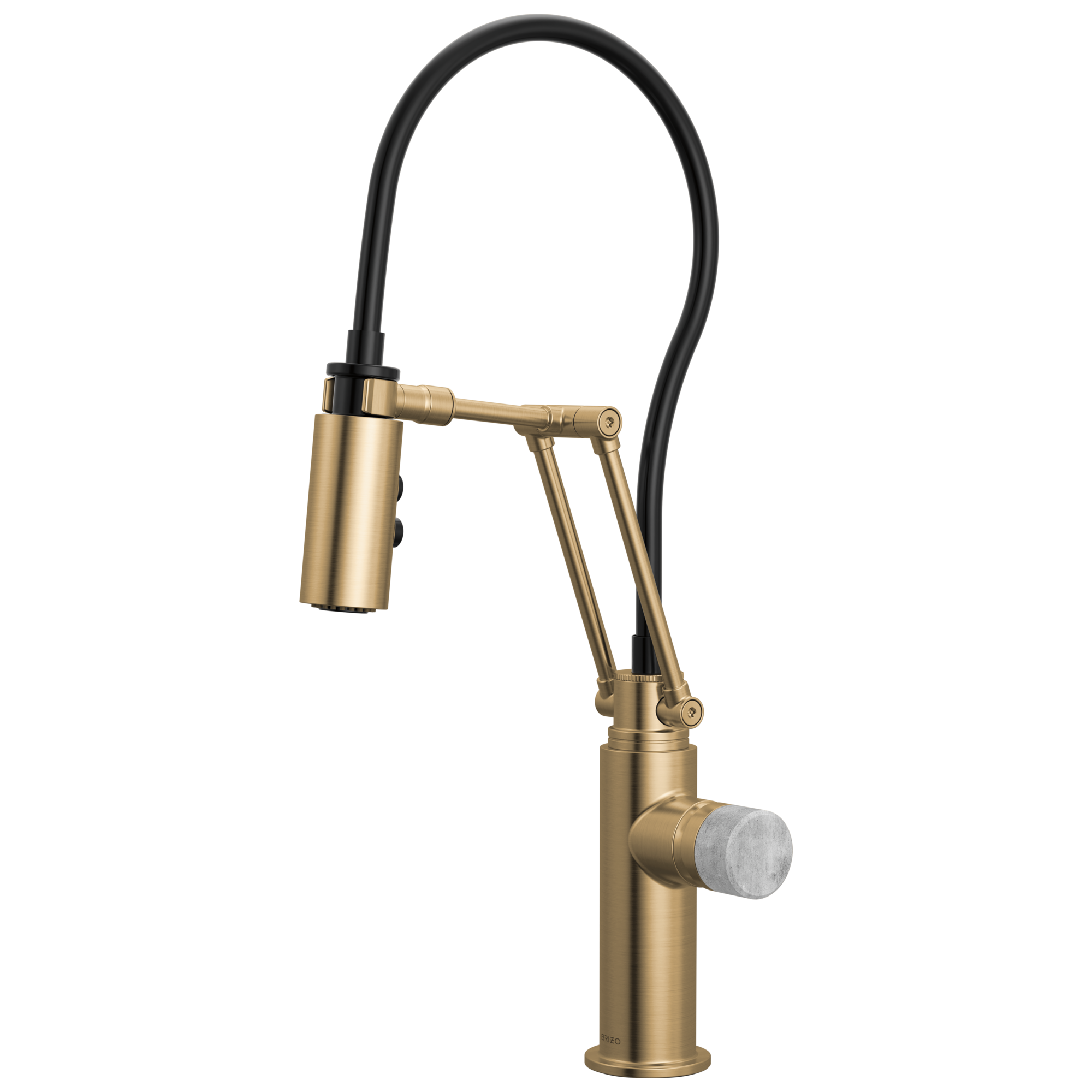 Brizo Odin Mezcladora Articulante — Oro Luxe — Perilla de Concreto
