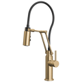 Brizo Odin Mezcladora Articulante — Oro Luxe — Manija Metálica
