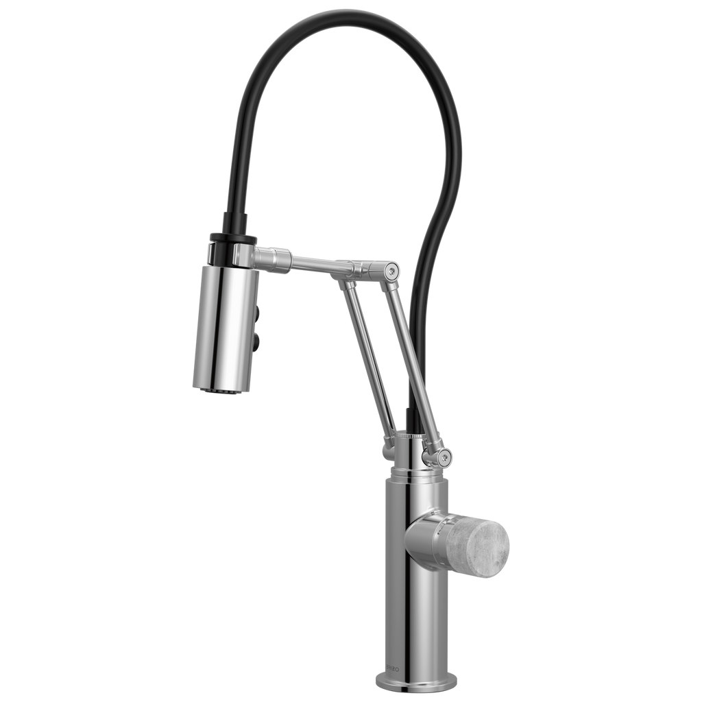 Brizo Odin Mezcladora Articulante — Cromo — Perilla de Concreto