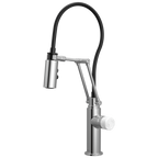 Brizo Odin Mezcladora Articulante — Cromo — Perilla de Mármol Blanco