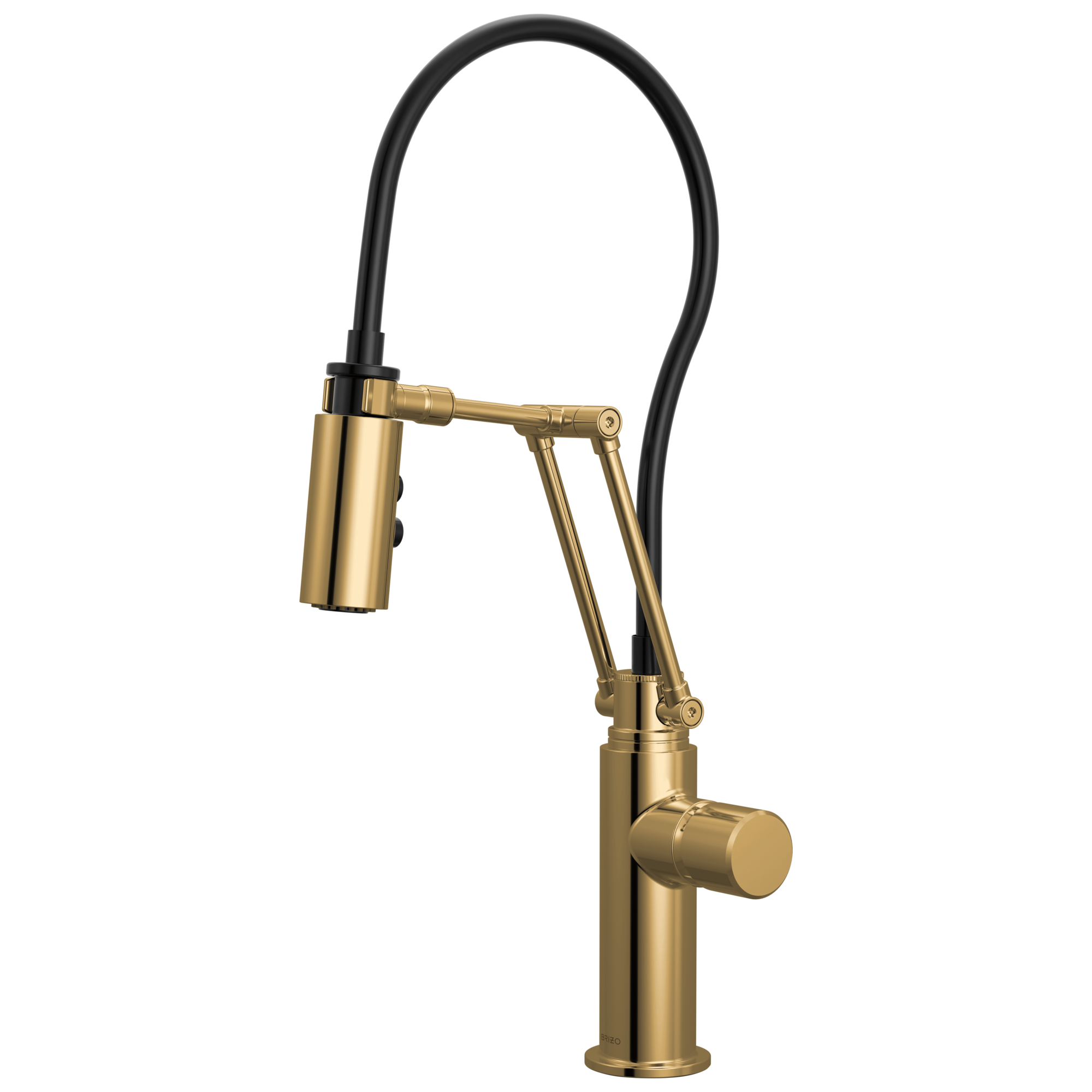 Brizo Odin Mezcladora Articulante — Oro Pulido — Perilla Metálica