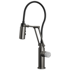Brizo Odin Mezcladora Articulante — Acero Luxe — Perilla de Concreto