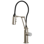 Brizo Odin Mezcladora Articulante — Acero Inoxidable — Perilla de Concreto