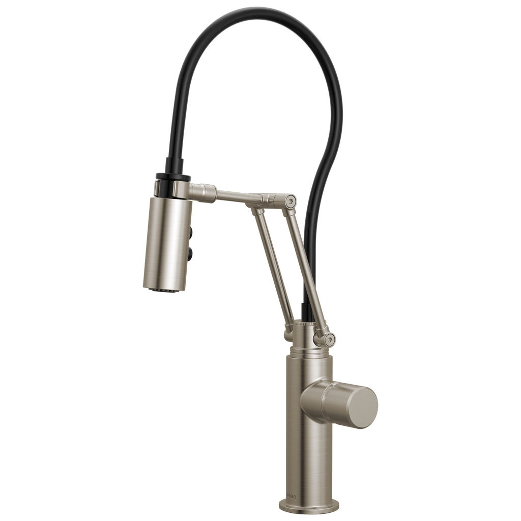 Brizo Odin Mezcladora Articulante — Acero Inoxidable — Perilla Metálica