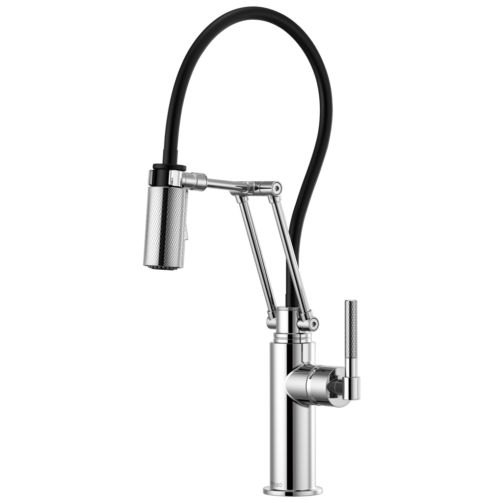 Brizo Litze Mezcladora Articulante — Manija Knurled — Cromo