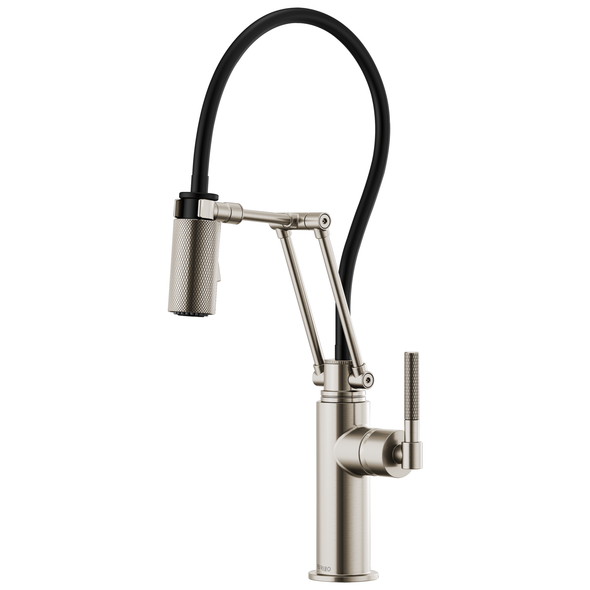Brizo Litze Mezcladora Articulante — Manija Knurled — Acero Inoxidable