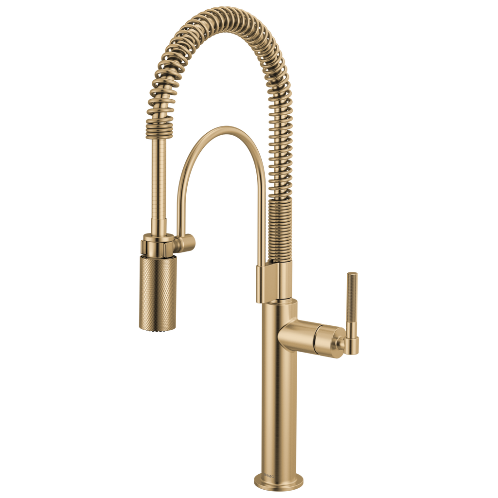 Brizo Litze Mezcladora Semi-Profesional — Manija Knurled — Oro Luxe