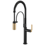 Brizo Litze Mezcladora Semi-Profesional — Manija Industrial — Negro Mate/Oro Luxe