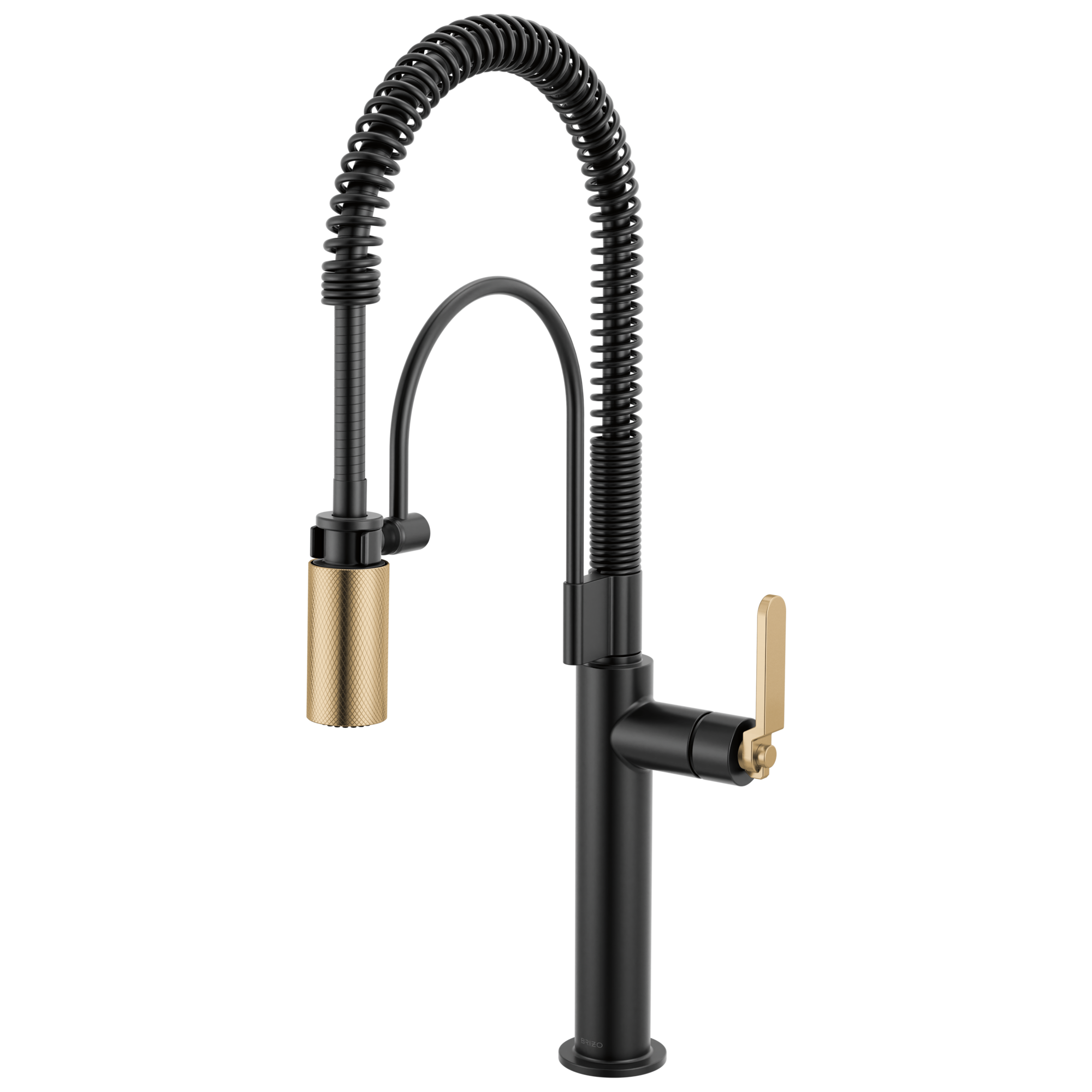 Brizo Litze Mezcladora Semi-Profesional — Manija Industrial — Negro Mate/Oro Luxe