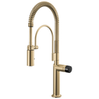 Brizo Odin Mezcladora Semi-Profesional — Oro Luxe — Perilla con Cristal Negro
