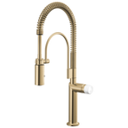 Brizo Odin Mezcladora Semi-Profesional — Oro Luxe — Perilla de Mármol Blanco