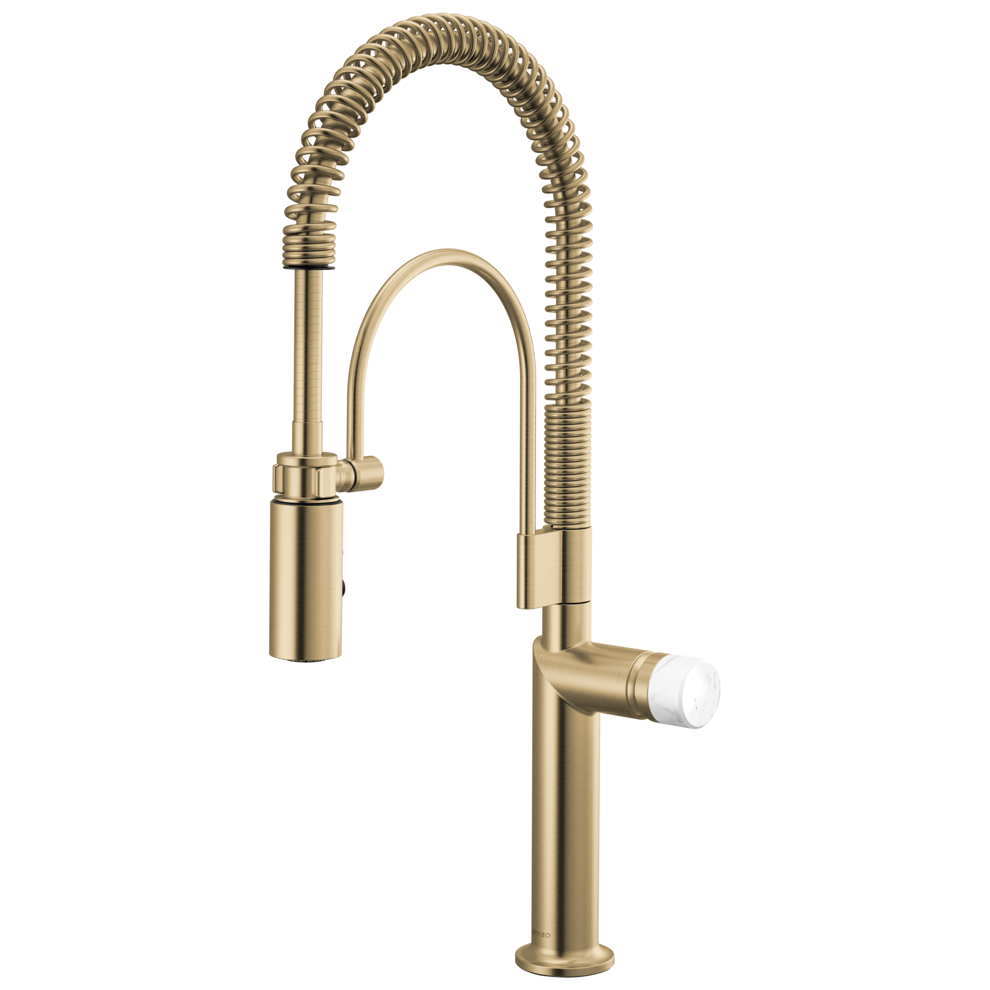 Brizo Odin Mezcladora Semi-Profesional — Oro Luxe — Perilla de Mármol Blanco