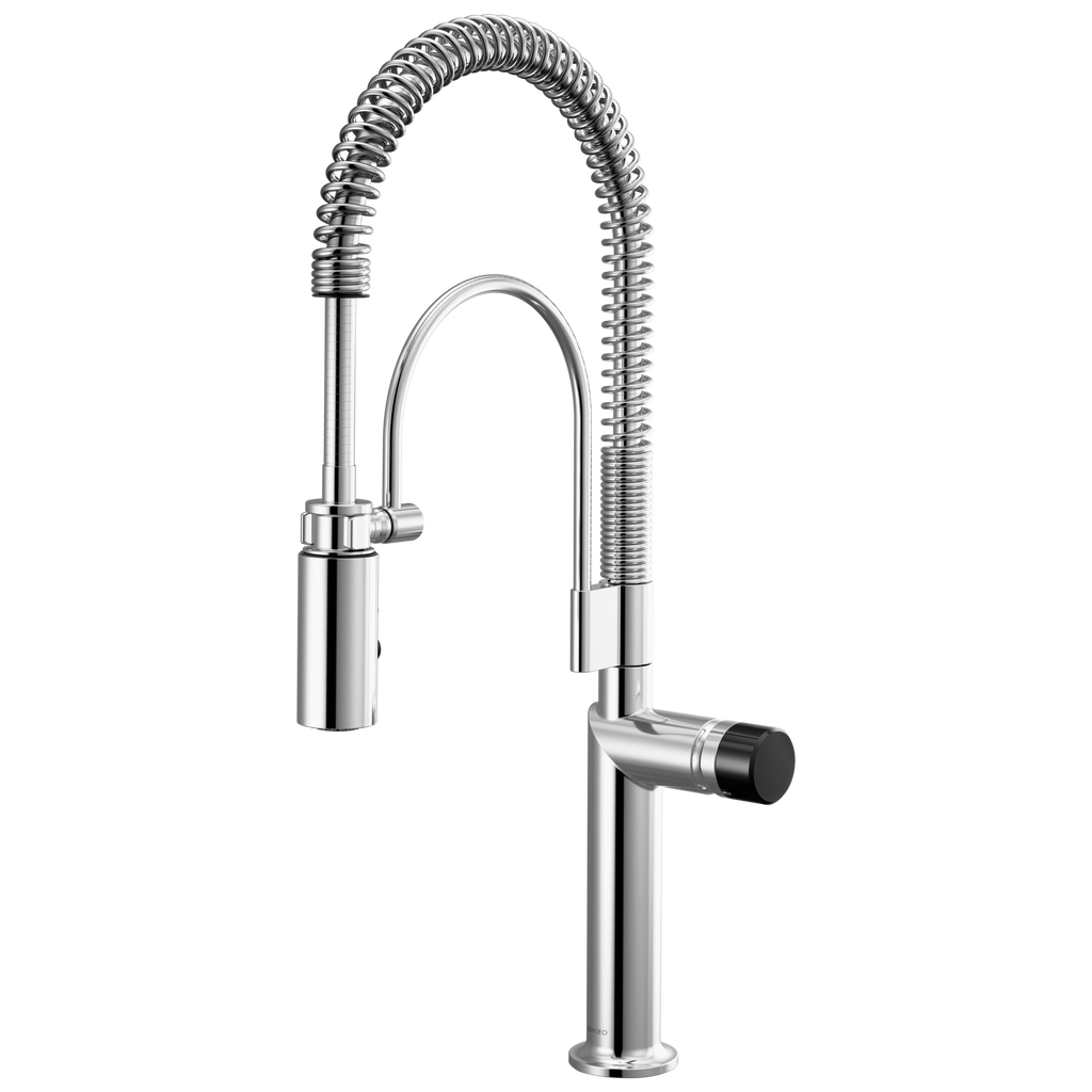 Brizo Odin Mezcladora Semi-Profesional — Cromo — Perilla con Cristal Negro