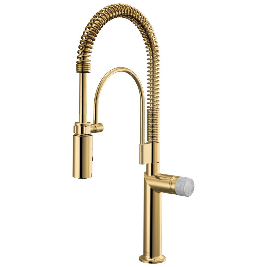 Brizo Odin Mezcladora Semi-Profesional — Oro Pulido — Perilla de Concreto