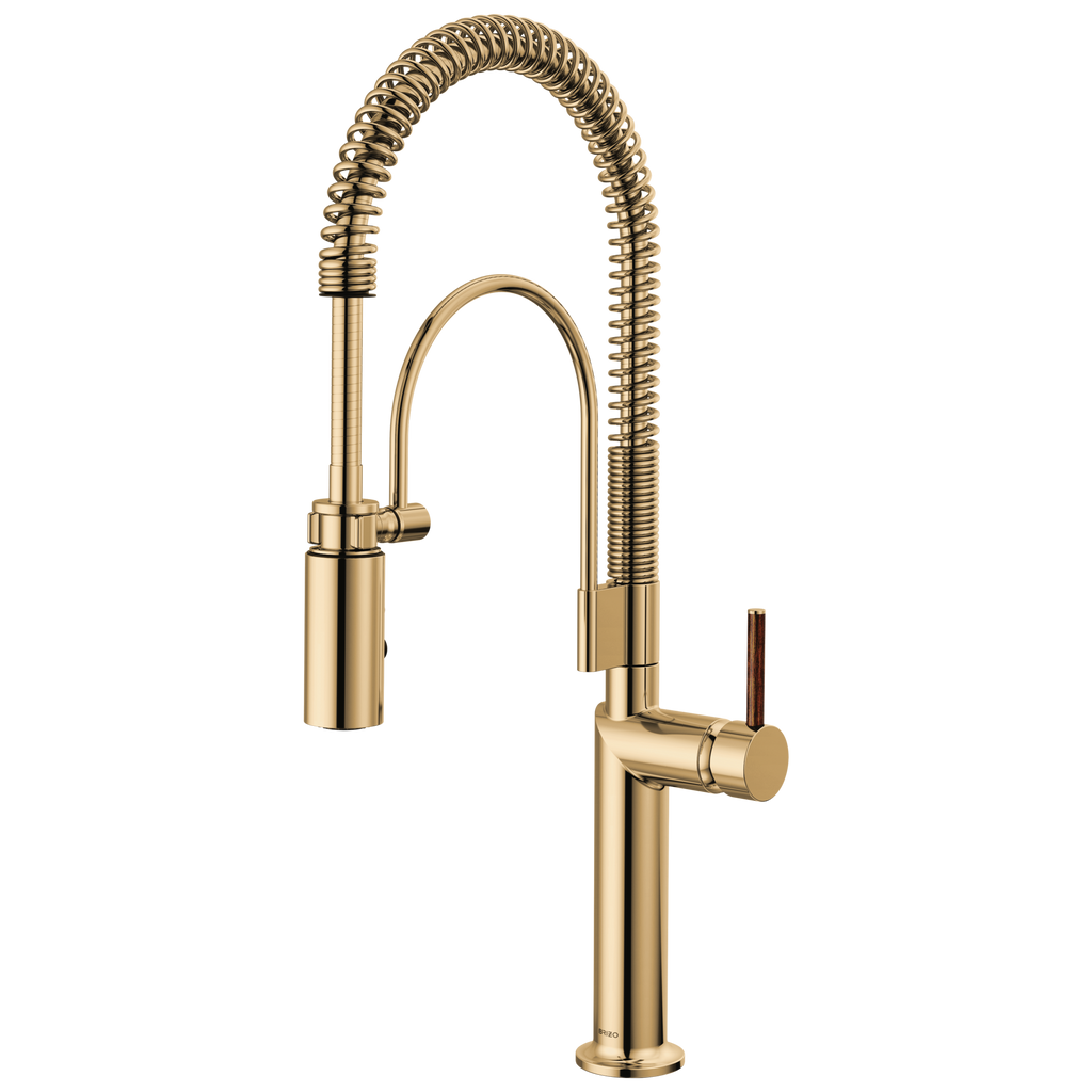 Brizo Odin Mezcladora Semi-Profesional — Oro Pulido — Manija de Madera