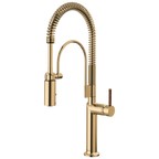 Brizo Odin Mezcladora Semi-Profesional — Oro Pulido — Manija de Madera