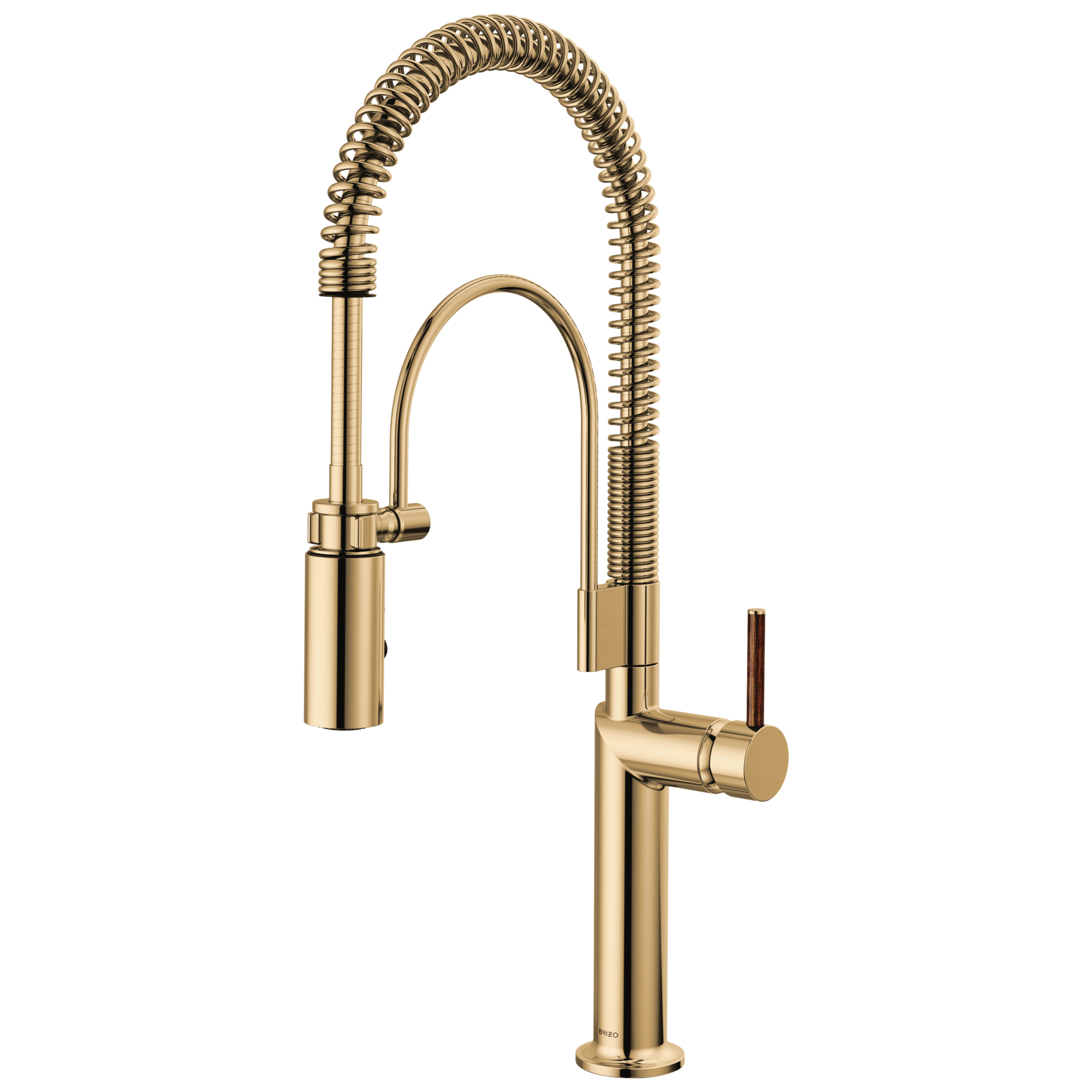 Brizo Odin Mezcladora Semi-Profesional — Oro Pulido — Manija de Madera