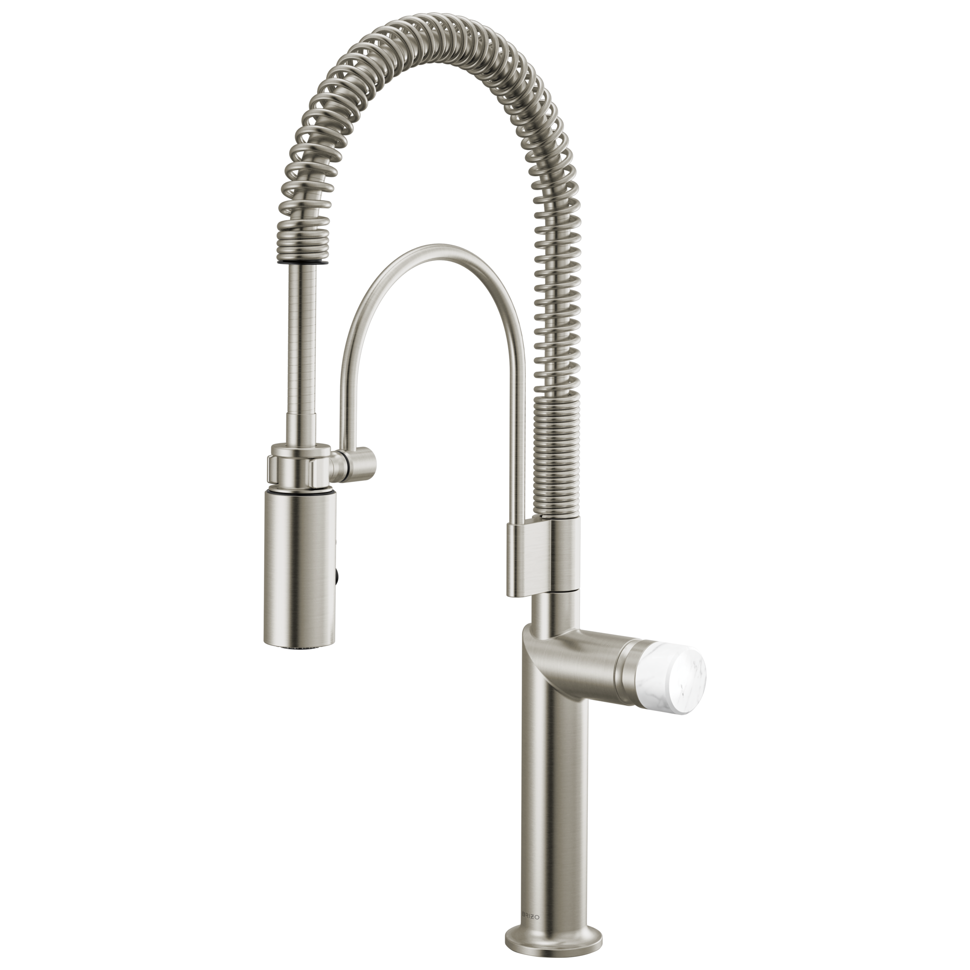 Brizo Odin Mezcladora Semi-Profesional — Acero Inoxidable — Perilla de Mármol Blanco