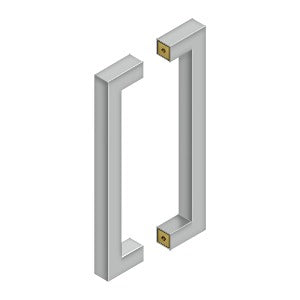 Deltana Jaladera Contemporánea de Acero Inoxidable Doble Cara 12" — Acero Inoxidable Satinado