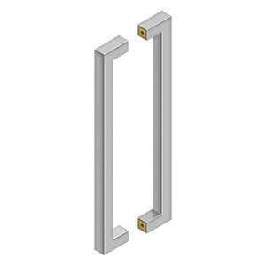 Deltana Jaladera Contemporánea de Acero Inoxidable Doble Cara 18" — Acero Inoxidable Satinado