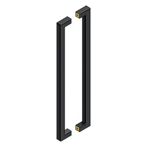 Deltana Jaladera Contemporánea de Acero Inoxidable Doble Cara 24" — Negro Mate