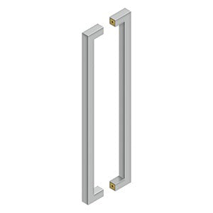 Deltana Jaladera Contemporánea de Acero Inoxidable Doble Cara 24" — Acero Inoxidable Satinado