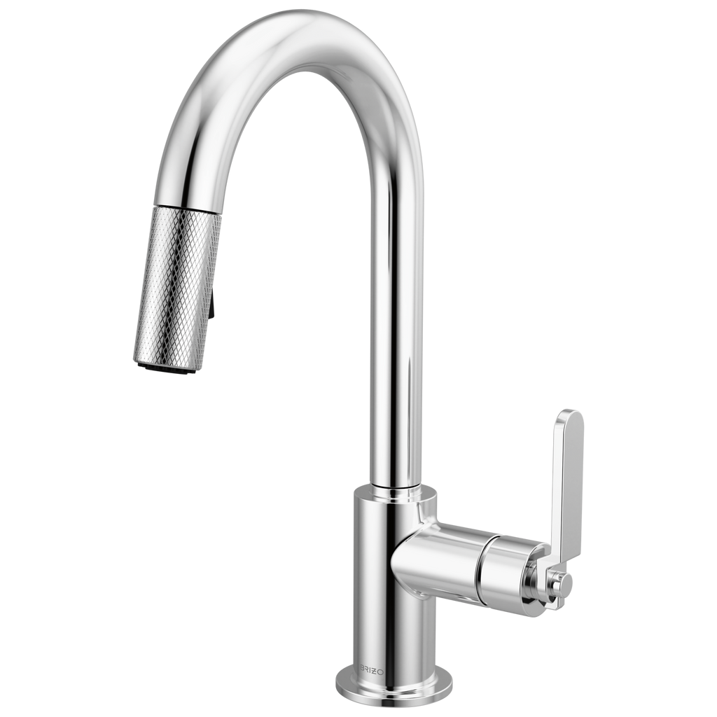 Brizo Litze Mezcladora Prep Extraíble — Surtidor en Arco, Manija Industrial — Cromo