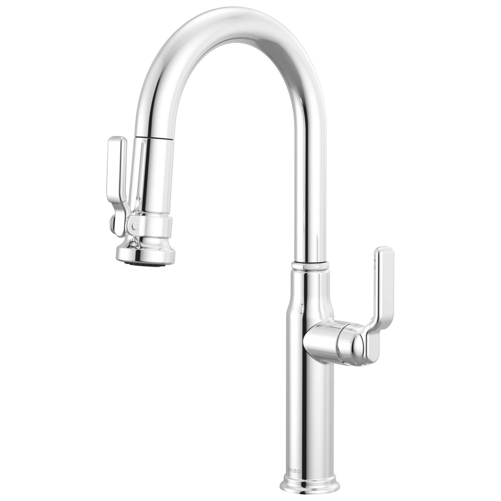 Brizo Faircroft Mezcladora Prep Extraíble — Surtidor en Arco — Cromo — Manija Industrial