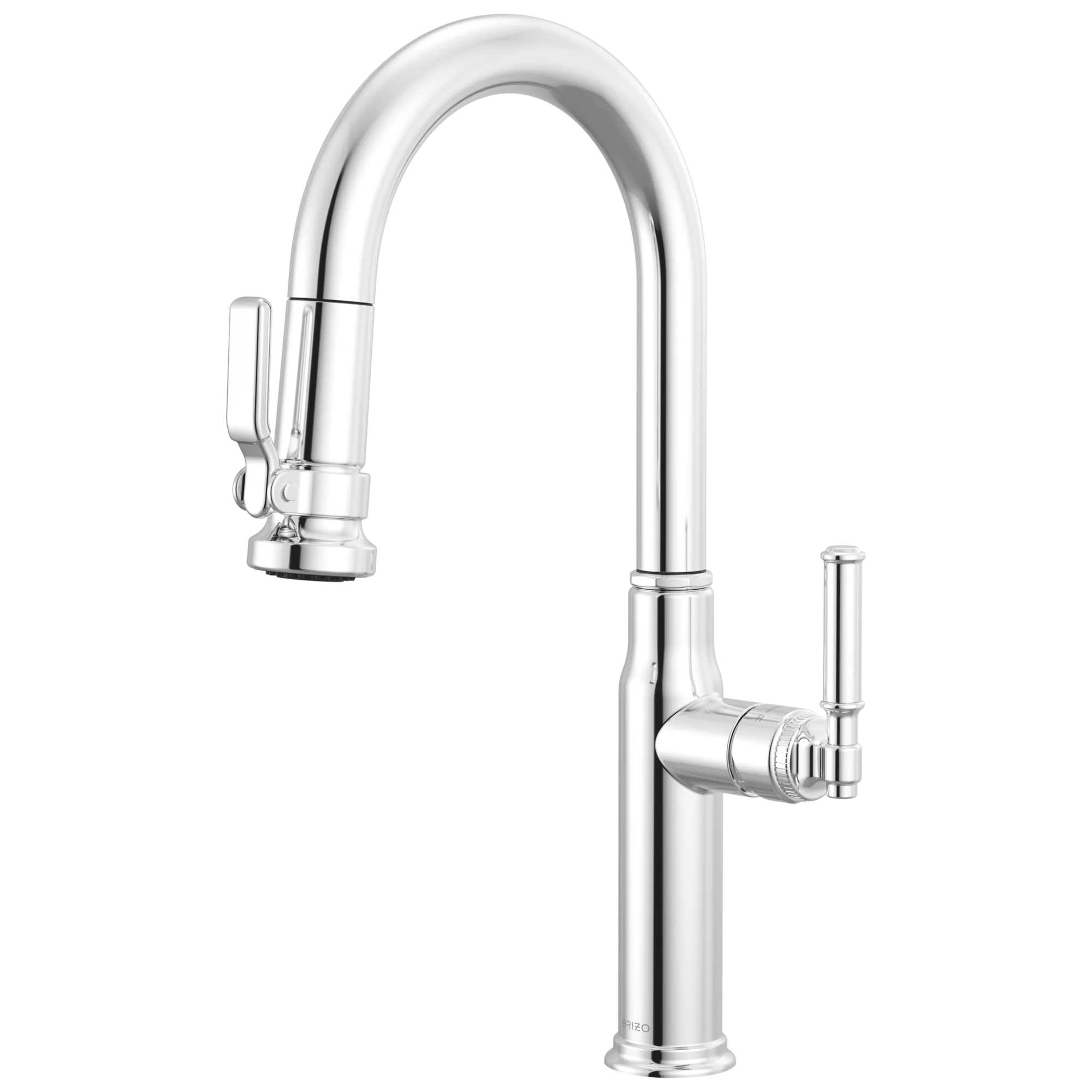Brizo Faircroft Mezcladora Prep Extraíble — Surtidor en Arco — Cromo — Manija Coin Edge
