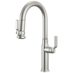 Brizo Faircroft Mezcladora Prep Extraíble — Surtidor en Arco — Acero Inoxidable — Manija Industrial