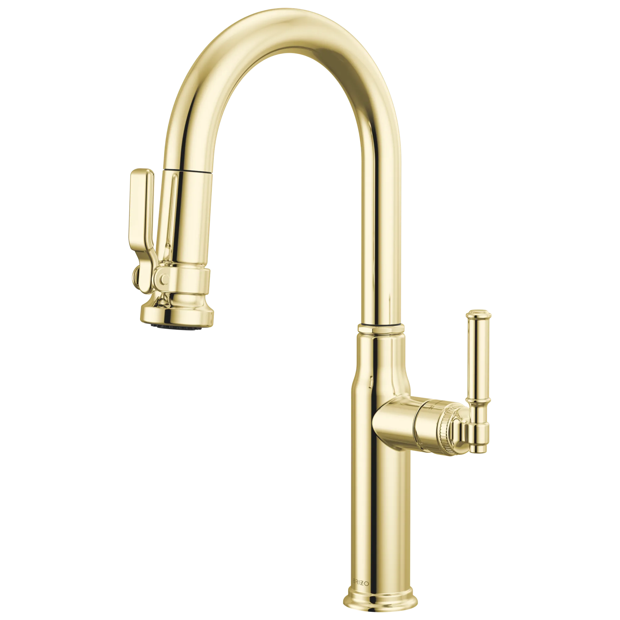 Brizo Faircroft Mezcladora Prep Extraíble — Surtidor en Arco — Latón sin Laca — Manija Coin Edge