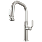 Brizo Faircroft Mezcladora Prep Extraíble — Surtidor en Ángulo — Acero Inoxidable — Manija Industrial