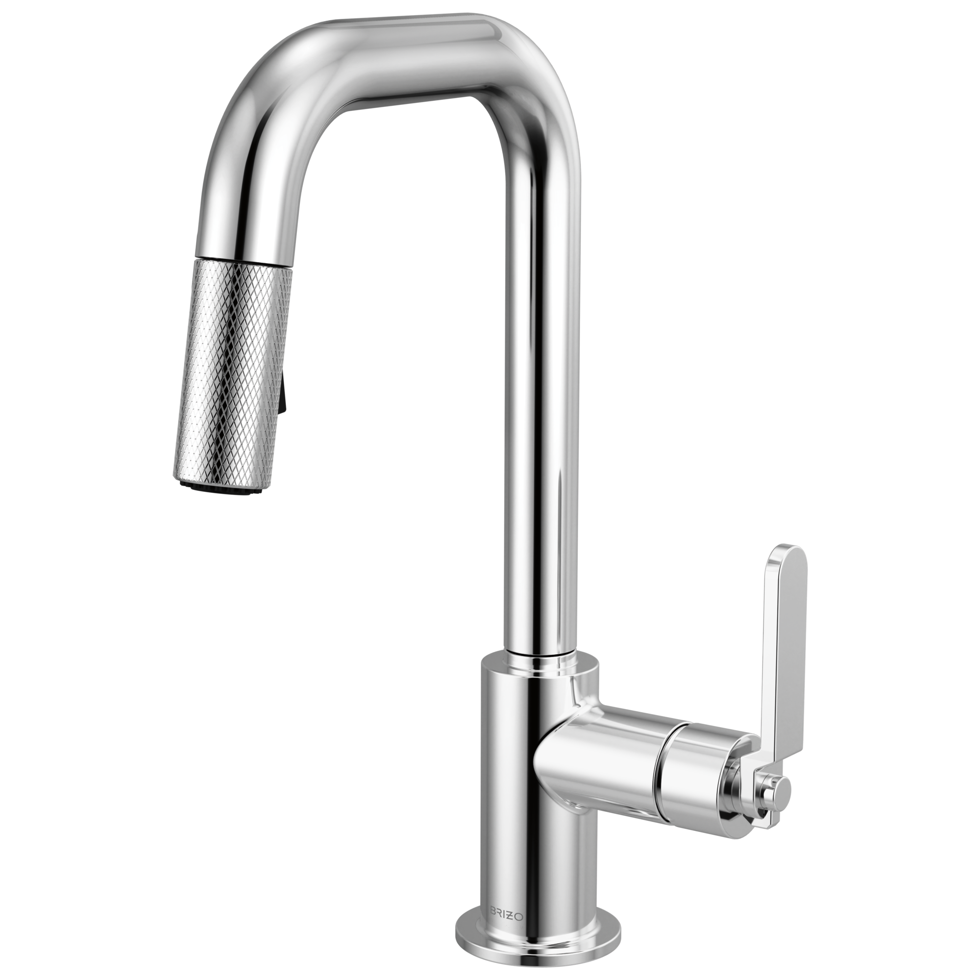 Brizo Litze Mezcladora Prep Extraíble — Surtidor Cuadrado, Manija Industrial — Cromo