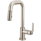 Brizo Litze Mezcladora Prep Extraíble — Surtidor Cuadrado, Manija Industrial — Acero Inoxidable