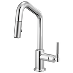 Brizo Litze Mezcladora Prep Extraíble — Surtidor en Ángulo, Manija Knurled — Cromo