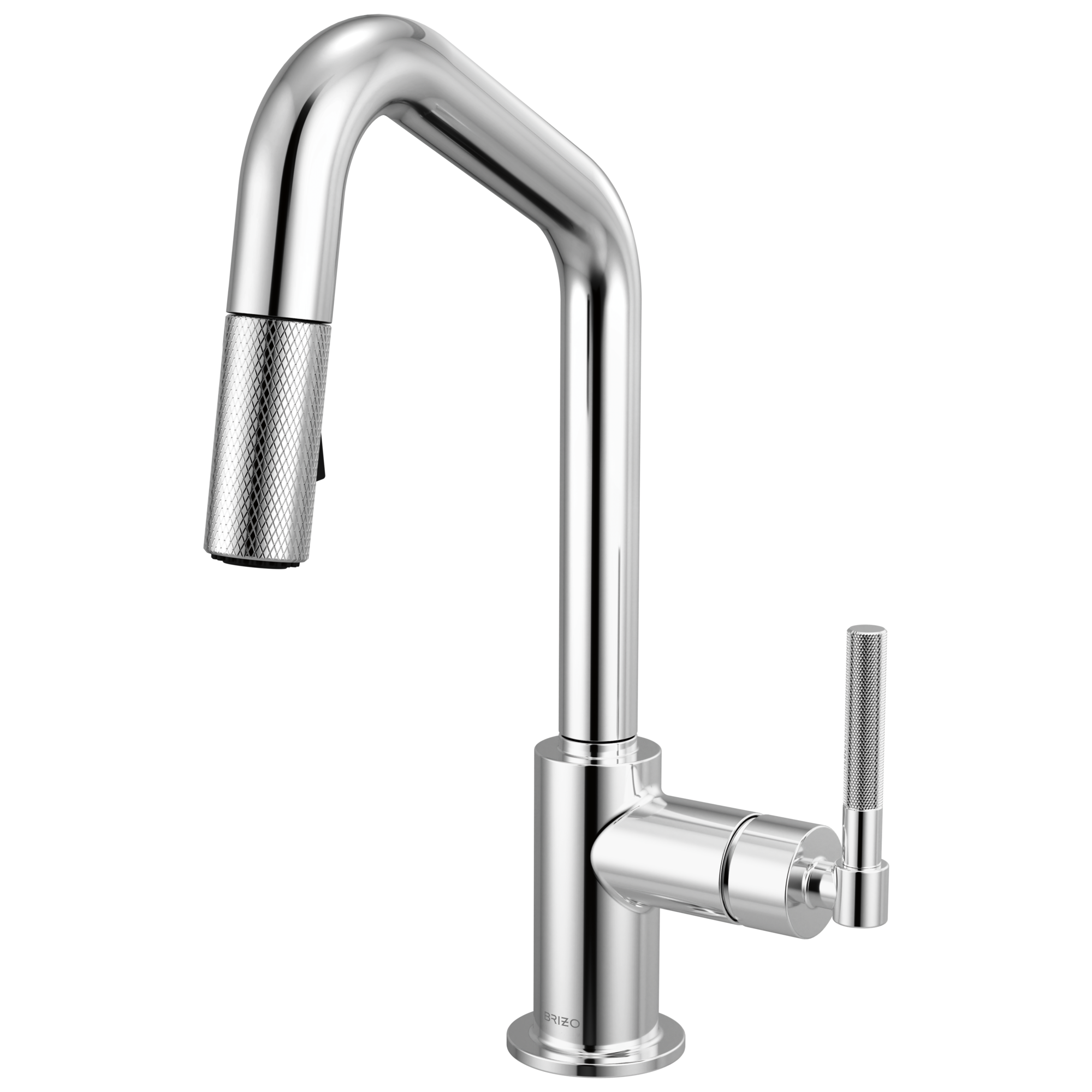 Brizo Litze Mezcladora Prep Extraíble — Surtidor en Ángulo, Manija Knurled — Cromo