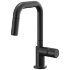 Brizo Odin Mezcladora Prep Extraíble — Surtidor Cuadrado — Negro Mate — Perilla Metálica