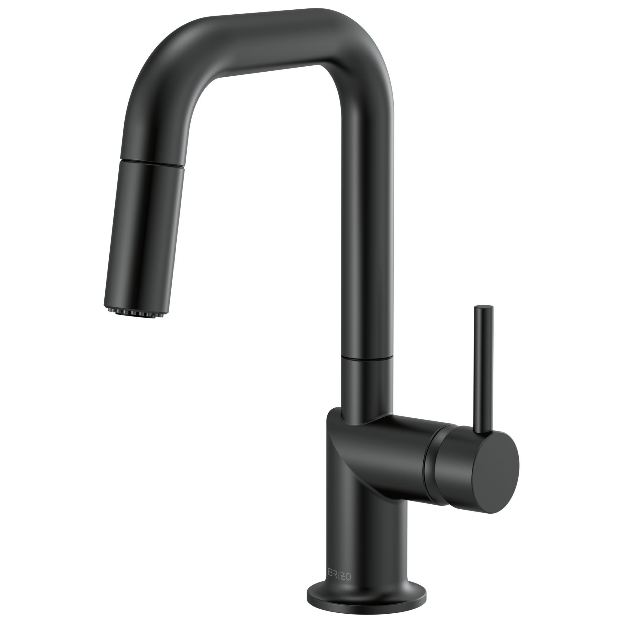 Brizo Odin Mezcladora Prep Extraíble — Surtidor Cuadrado — Negro Mate — Manija Metálica