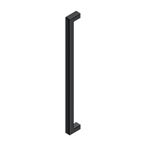 Deltana Jaladera Contemporánea de Acero Inoxidable 24" — Negro Mate