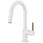 Brizo Jason Wu Mezcladora Prep Extraíble — Surtidor en Arco — Manija de Madera