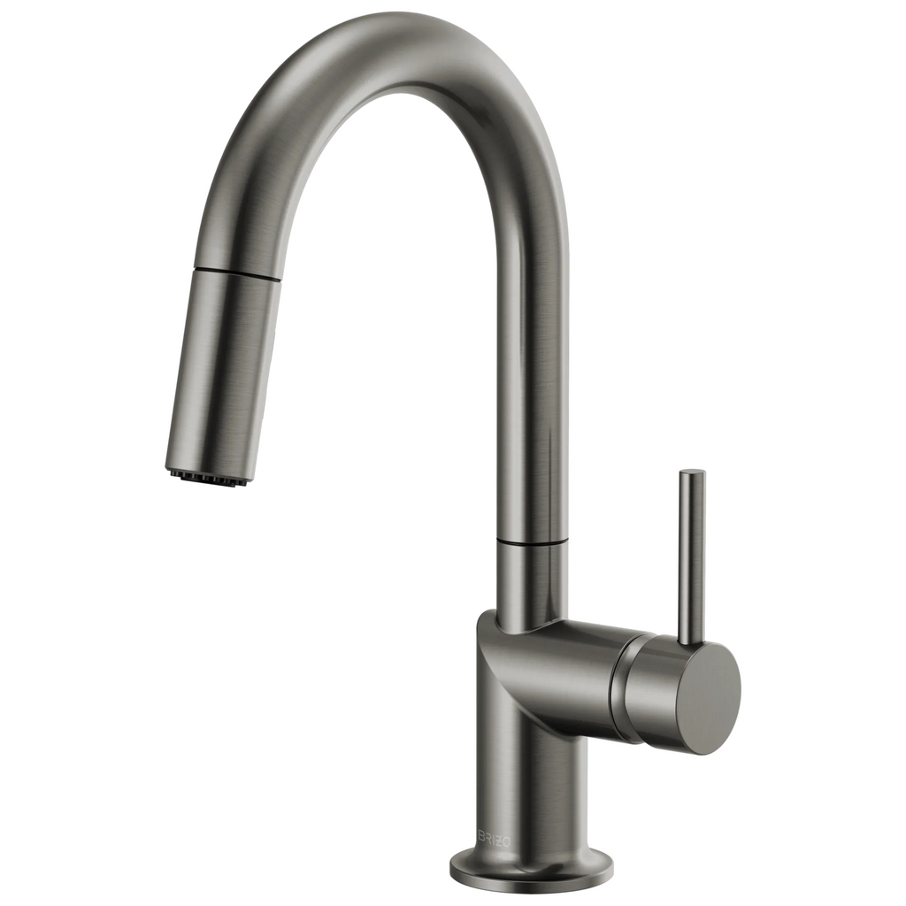 Brizo Odin Mezcladora Prep Extraíble — Surtidor en Arco — Acero Luxe — Manija Metálica