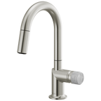 Brizo Odin Mezcladora Prep Extraíble — Surtidor en Arco — Acero Inoxidable — Perilla de Concreto