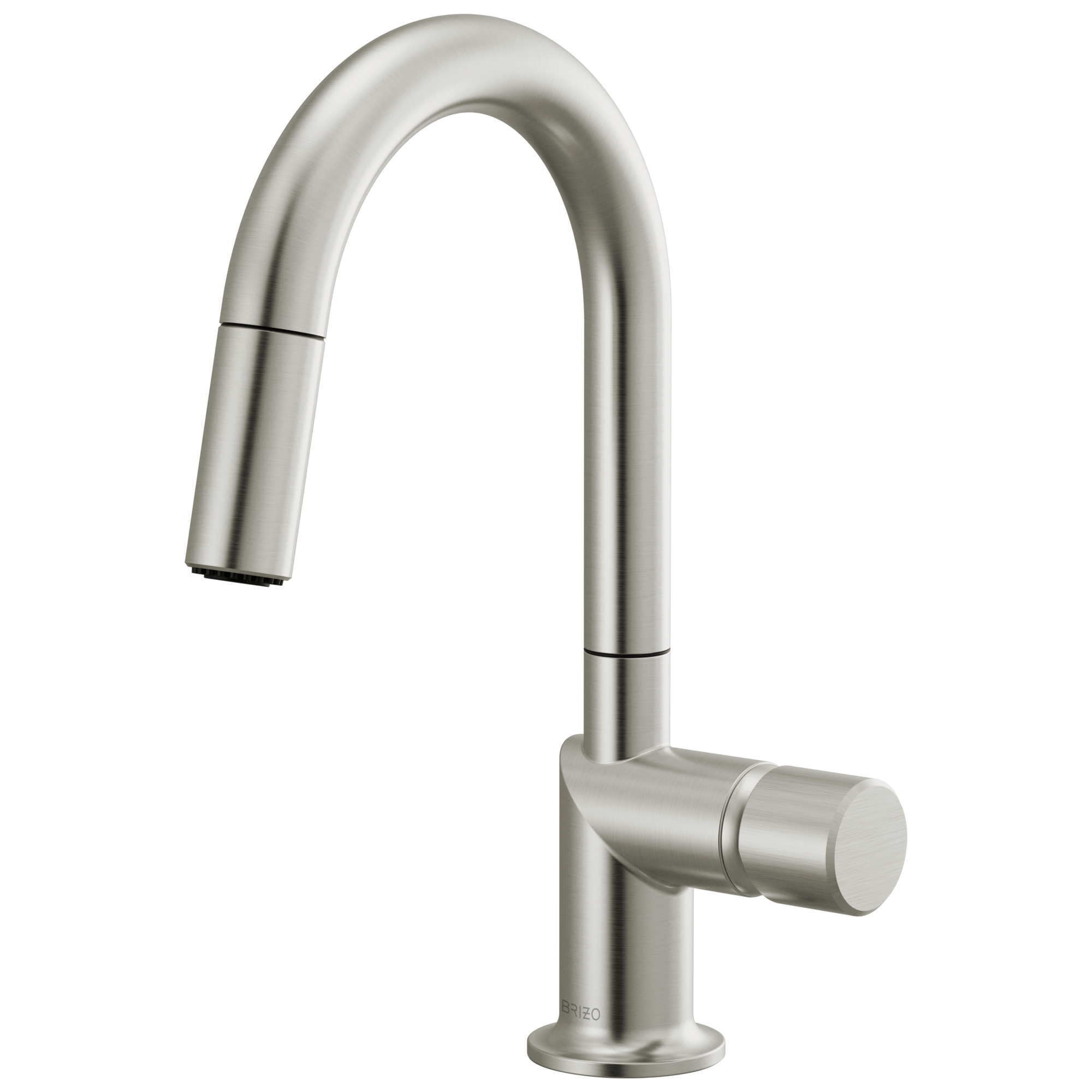 Brizo Odin Mezcladora Prep Extraíble — Surtidor en Arco — Acero Inoxidable — Perilla Metálica