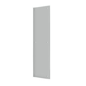 Deltana Placa de Empuje de Acero Inoxidable 3-1/2" x 15" — Acero Inoxidable Satinado