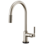 Brizo Litze Mezcladora Extraíble SmartTouch® — Surtidor en Arco, Manija Knurled — Acero Inoxidable