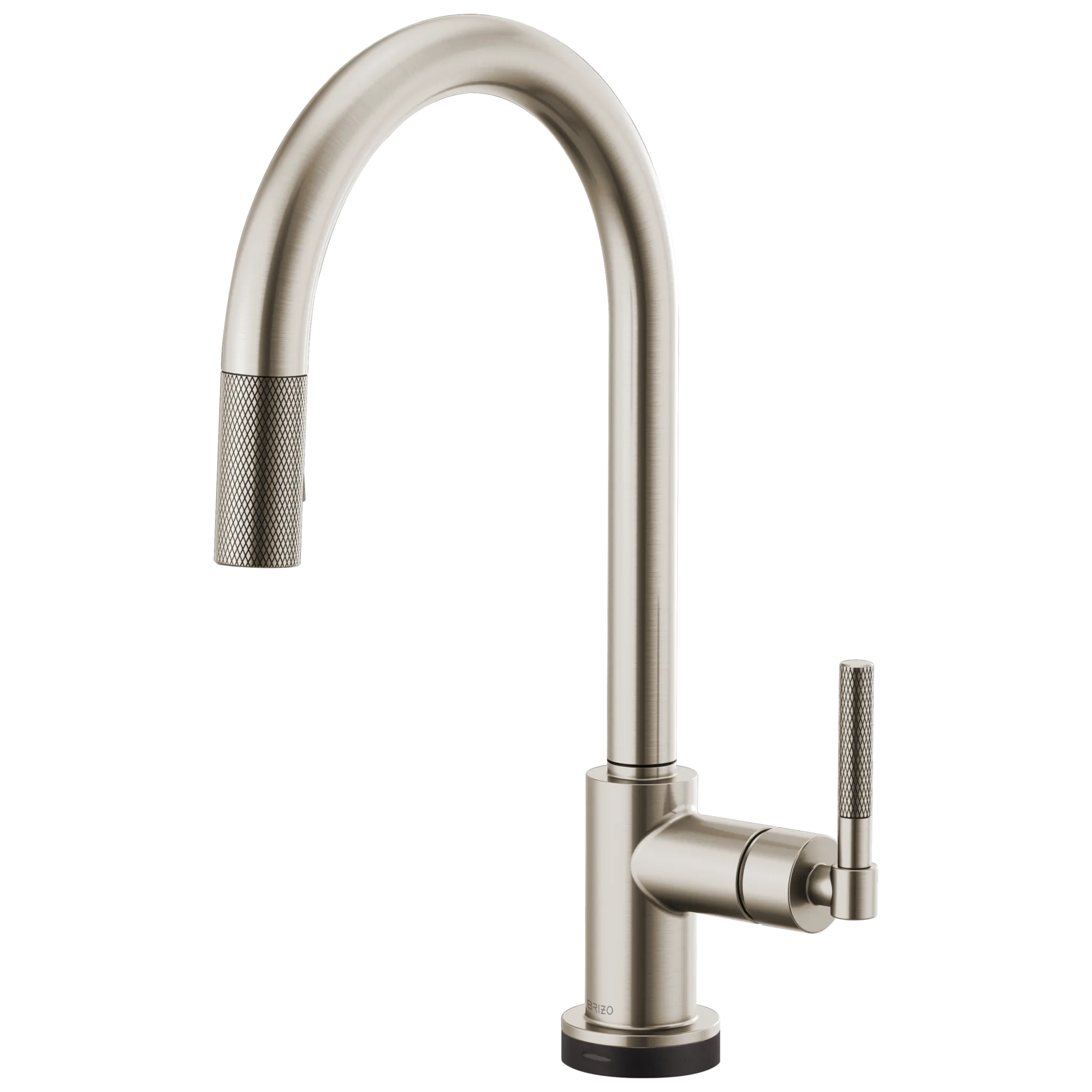 Brizo Litze Mezcladora Extraíble SmartTouch® — Surtidor en Arco, Manija Knurled — Acero Inoxidable