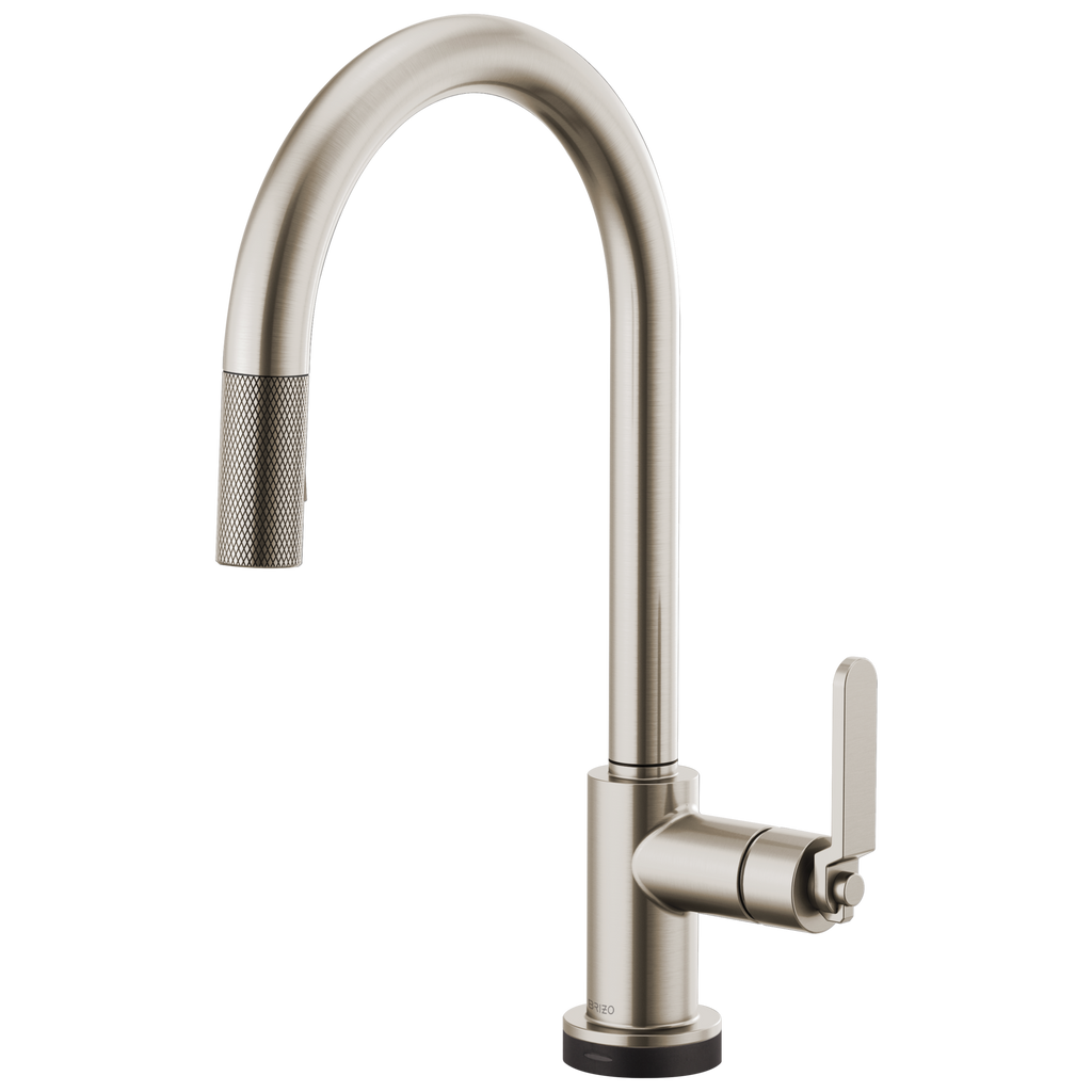 Brizo Litze Mezcladora Extraíble SmartTouch® — Surtidor en Arco, Manija Industrial — Acero Inoxidable