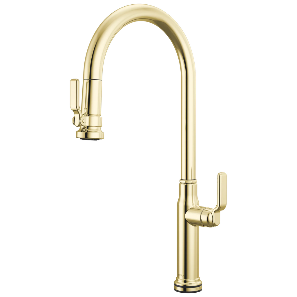 Brizo Faircroft Mezcladora Extraíble SmartTouch® — Surtidor en Arco — Latón sin Laca — Manija Industrial