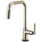 Brizo Litze Mezcladora Extraíble SmartTouch® — Surtidor Cuadrado, Manija Knurled — Níquel Pulido