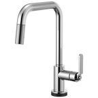 Brizo Litze Mezcladora Extraíble SmartTouch® — Surtidor Cuadrado, Manija Industrial — Cromo